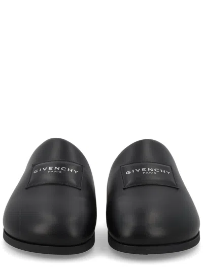 Givenchy Leather Slippers Featuring Flat Sole Design