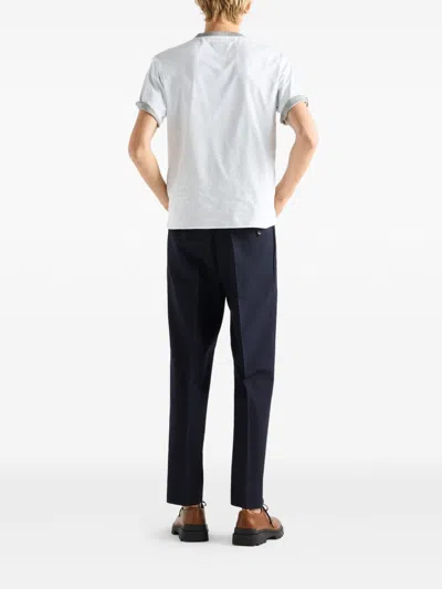 Prada Light Grey Cotton T-shirt In Gray