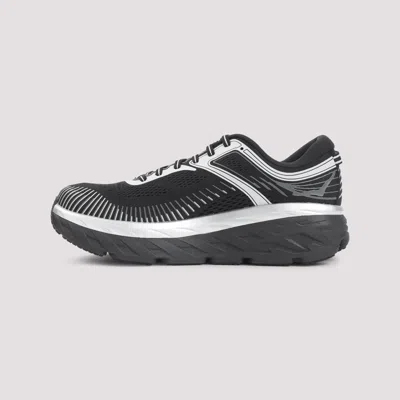 Hoka One One Black Silver Textile Synthetic Sneakers In Black