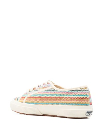 Superga Patterned Cotton Flat Shoes In Multi