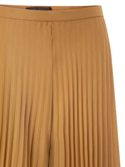 Max Mara Pianoforte Grembo Plisse Pants In Brown