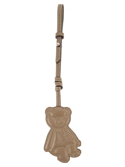 Max Mara Bear Shaped Keyring In Brown