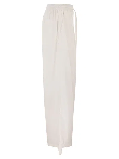 Weekend Max Mara White Regular Drawstring Pants In White