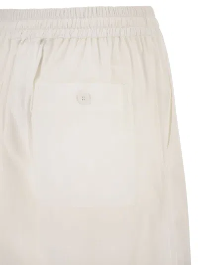 Weekend Max Mara White Regular Drawstring Pants In White