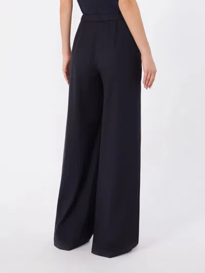 Max Mara Drawstring Wide-leg Trousers In Blue