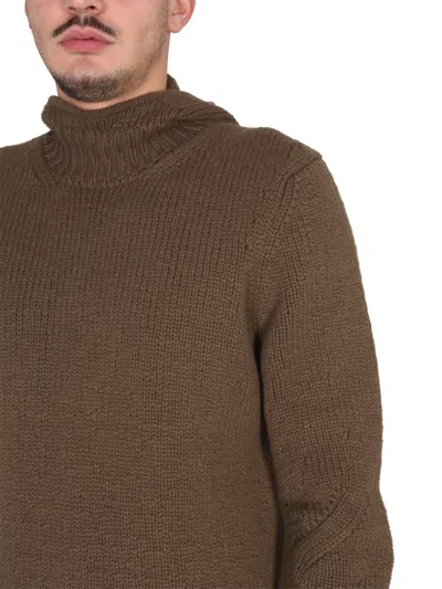Bottega Veneta Textured Hooded T-shirt For Men In Brown