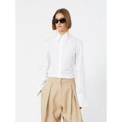 Sportmax White Slim Solid Shirt In White