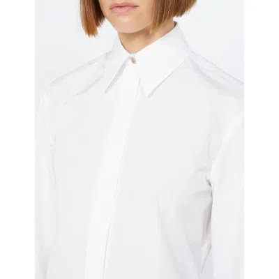 Sportmax White Slim Solid Shirt In White