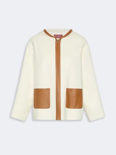 Max Mara Studio Mstcomica Short Coat White In White