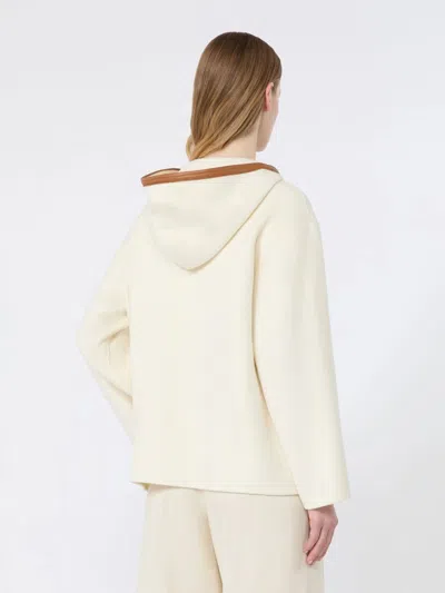 Max Mara Studio Mstcomica Short Coat White In White