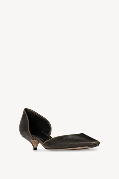 The Row Brown Liisa Kitten Dorsay Pumps In Black