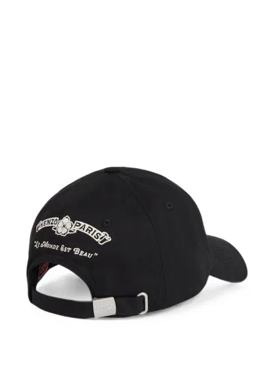 Kenzo 6-panel Adjustable Cap With Emblem In Black