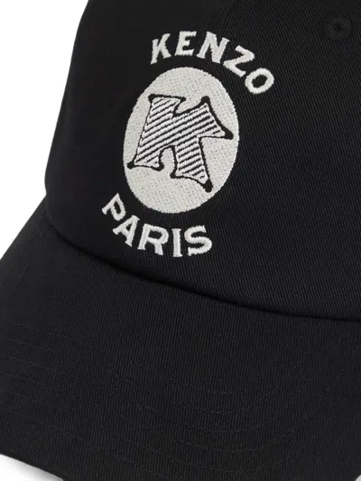 Kenzo 6-panel Adjustable Cap With Emblem In Black