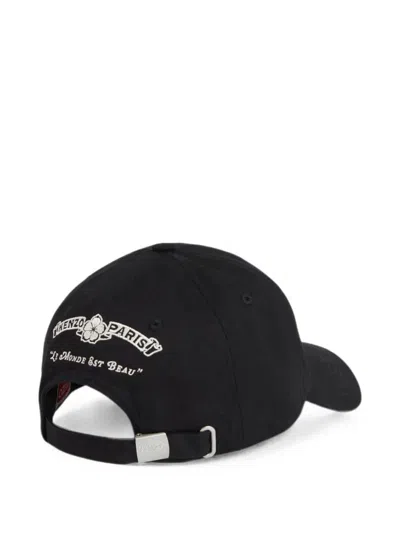 Kenzo 6-panel Adjustable Cap With Emblem In Black