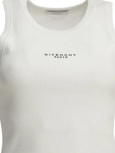 Givenchy White Stretch Cotton Tank Top In White