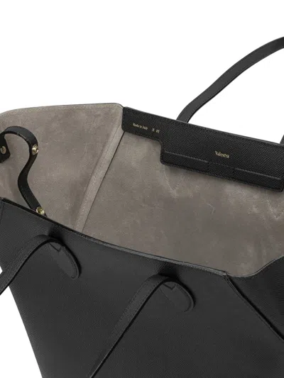 Valextra "vivi" Small Shoulder Bag In Black