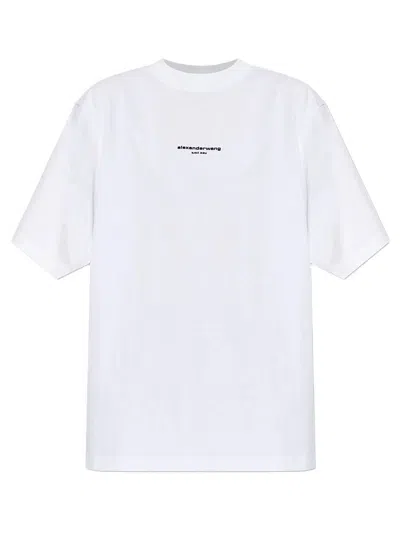 Alexander Wang T-shirt With Printed Logo In White