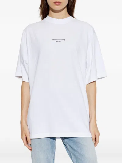Alexander Wang T-shirt With Printed Logo In White