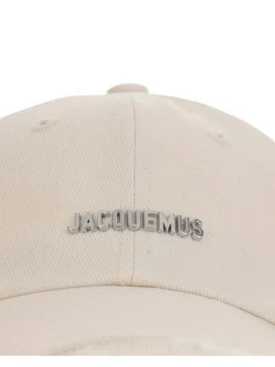 Jacquemus Women Artichaut Baseball Cap With Distressed Brim In White