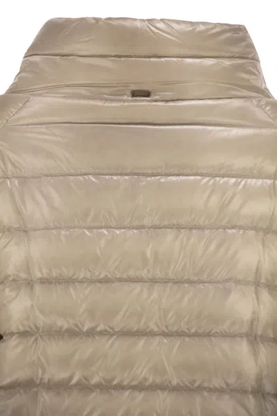 Herno Sofia Nylon Cape In Brown