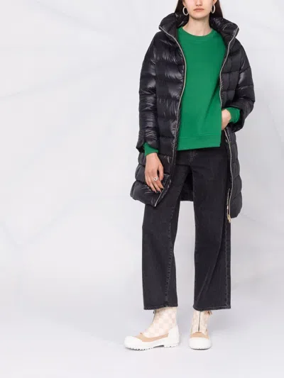 Herno Navy Blue Nylon Matilde Down Jacket In Black