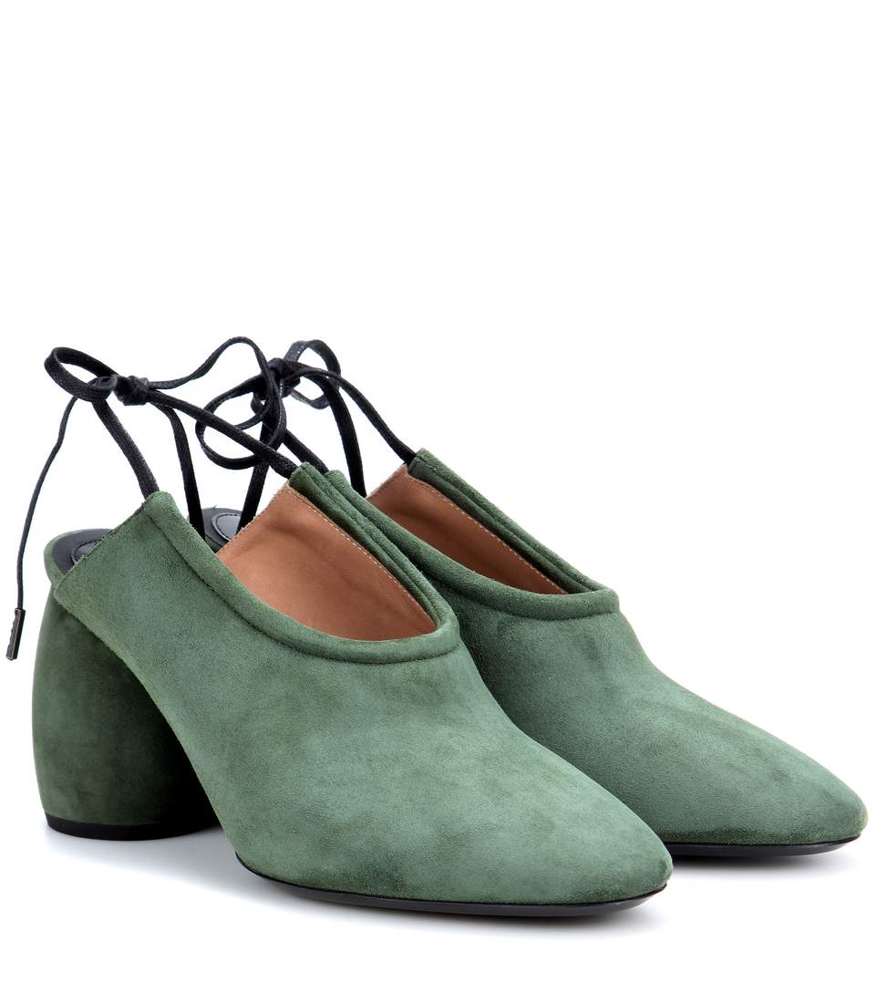 Dries Van Noten Suede Sling-back Pumps In Green | ModeSens