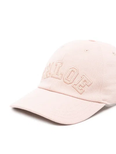 Chloé Logo-embroidered Baseball Cap In Neutral
