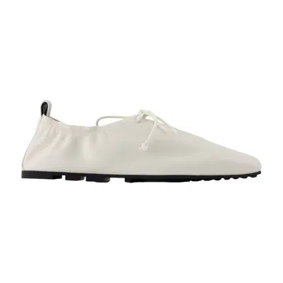 Samsoe & Samsoe Salilli Laced Ballet Flats In White