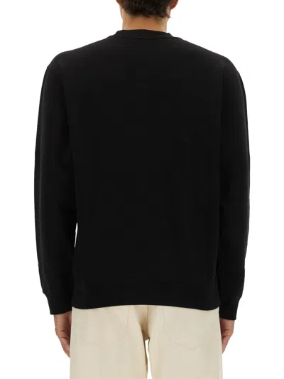 Jacquemus Mens Black Grosgrain-logo Long-sleeve Cotton T-shirt In Black