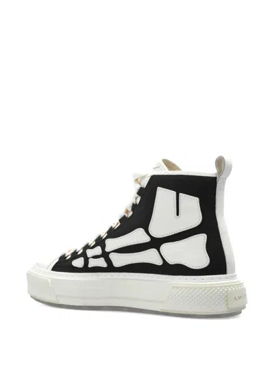 Amiri Premium Leather Sneakers With Pull-tab And Rubber Toe Cap In Black