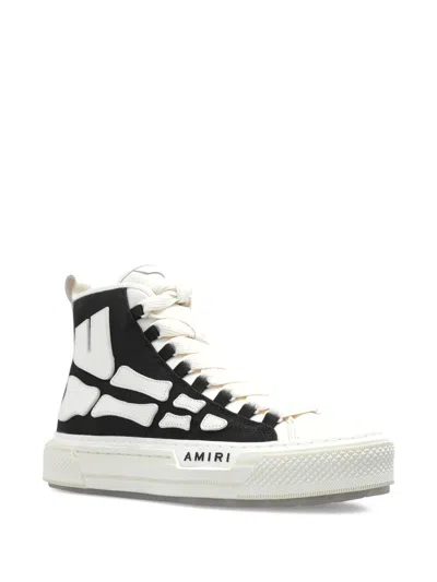 Amiri Premium Leather Sneakers With Pull-tab And Rubber Toe Cap In Black