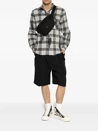Amiri Premium Leather Sneakers With Pull-tab And Rubber Toe Cap In Black