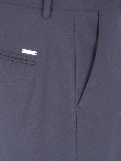 Dsquared2 Pants Wool Blend Black In Blue