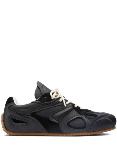 Axel Arigato Black Calf Leather Bos Taurus Low Top Sneakers In Black