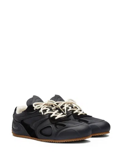 Axel Arigato Black Calf Leather Bos Taurus Low Top Sneakers In Black
