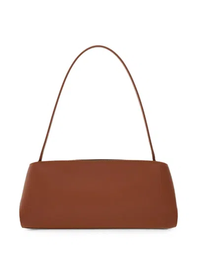 Ferragamo Hug East-west Small Leather Shoulder Bag In Brown