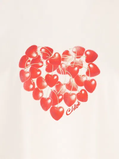 Chloé Logo T-shirt In White