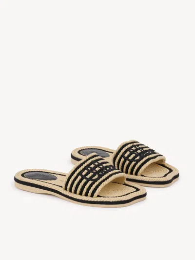 Chloé Sandals 19a With Shaped Straps In White Leather For Women In Beige