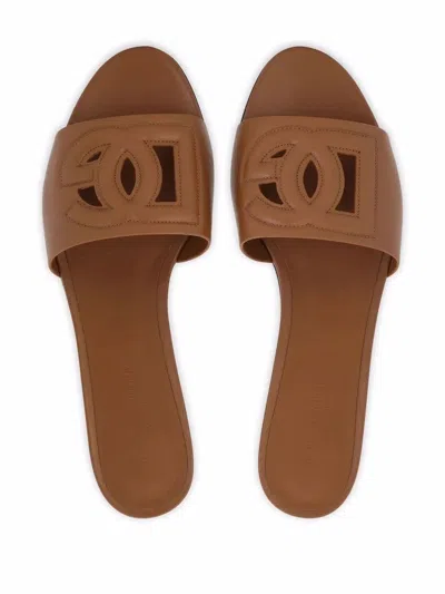 Dolce & Gabbana Handcrafted Leather Sandals With Ankle Strap
