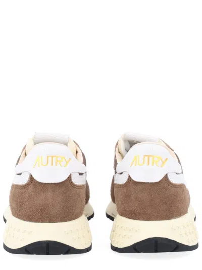 Autry Brown Leather Sneakers With Timeless Design In Brown