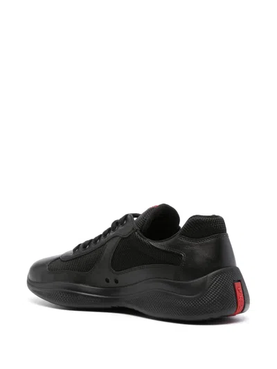 Prada Technical Sneakers Mesh Panels Rubber Sole In Multi