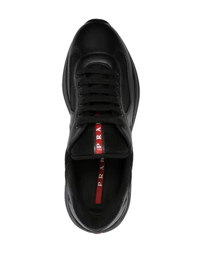 Prada Technical Sneakers Mesh Panels Rubber Sole In Multi