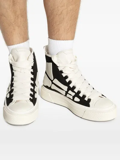 Amiri Premium Leather Sneakers With Pull-tab And Rubber Toe Cap