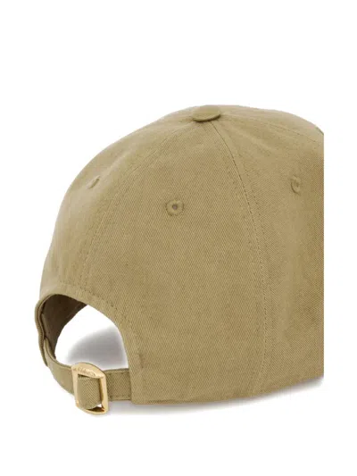 Chloé Deep Khaki Logo Baseball Hat In Brown