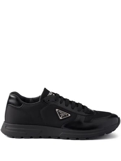 Prada Sneakers In Black Leather. In Black