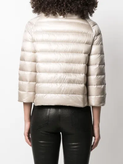 Herno Chantilly Polyamide Down Feather Jacket In Nude