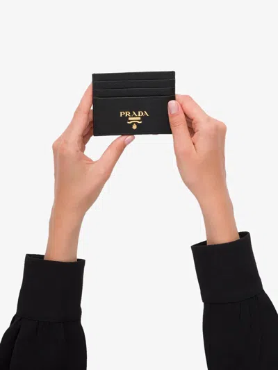 Prada Black Leather Card Holder