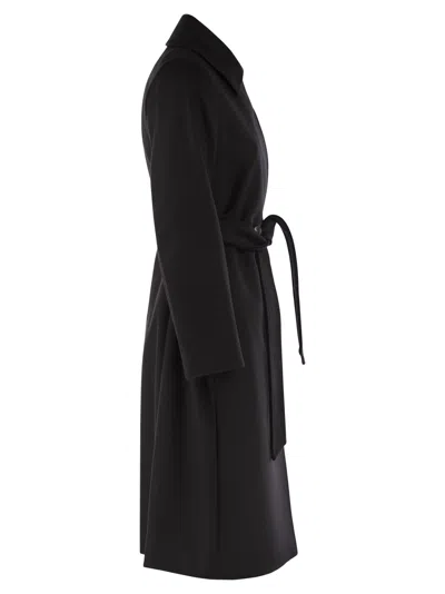 Max Mara Maxmara Studio Bcollag - Wool Coat In Black