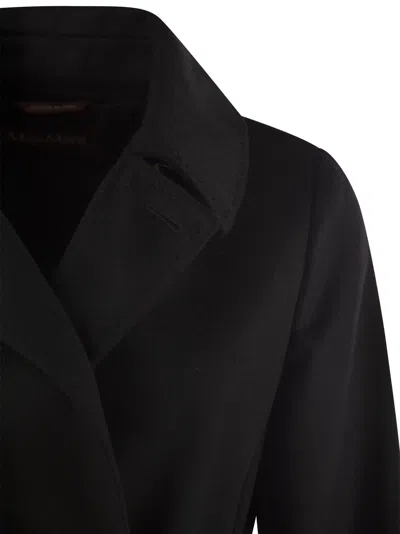 Max Mara Maxmara Studio Bcollag - Wool Coat In Black