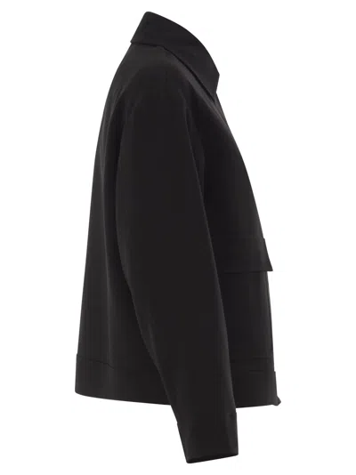 Max Mara Studio Boxy Fit Jacket In Black